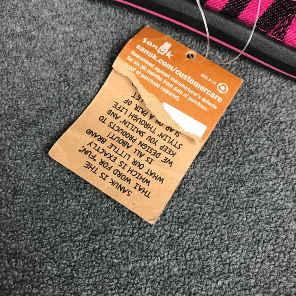 Sanuk Castaway Black Pink Stripe Slip-On Women’s 7 Sidewalk Surfer Sneakers NWT - Picture 5 of 7